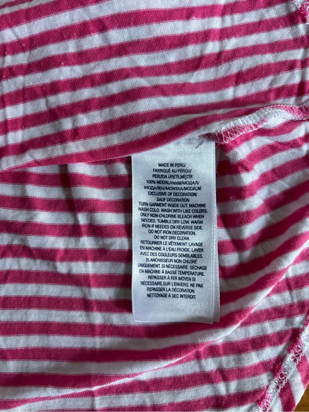 Ralph Lauren Pink & White Striped Long Sleeve Tee